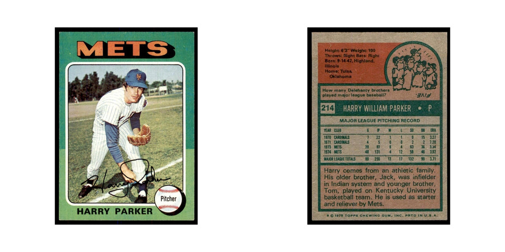 1975 Topps Harry Parker Mets #214