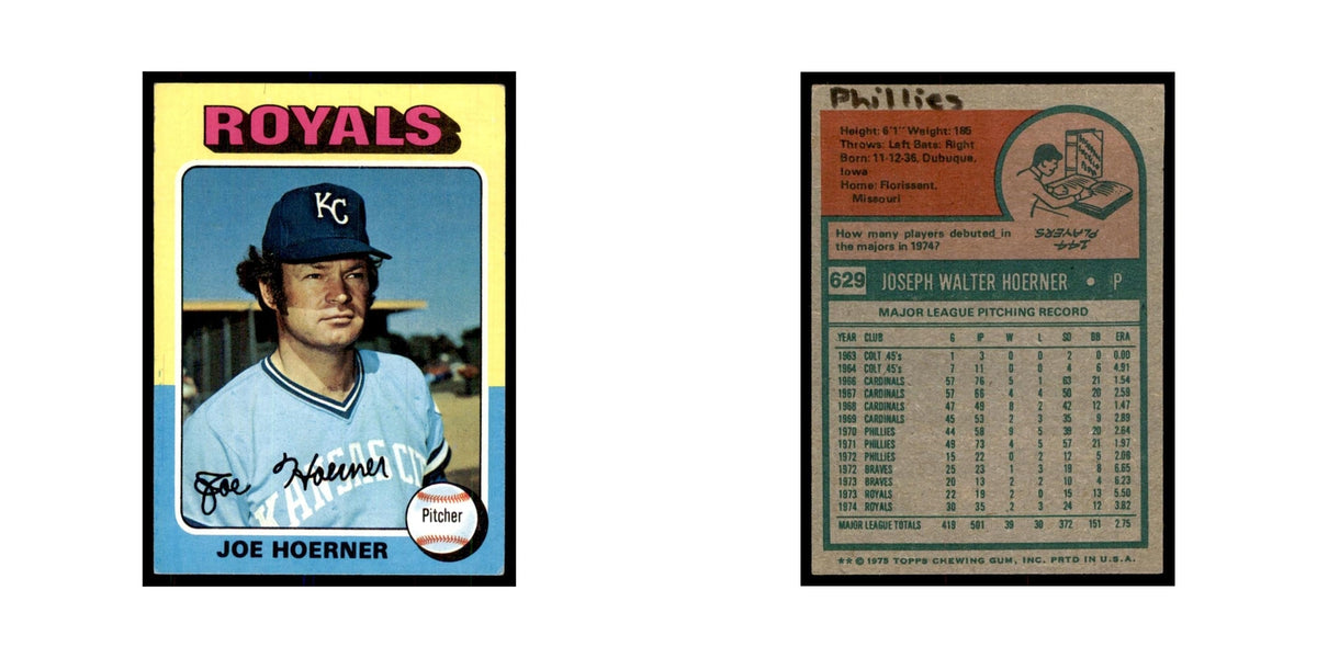 1975 Topps Joe Hoerner Royals #629