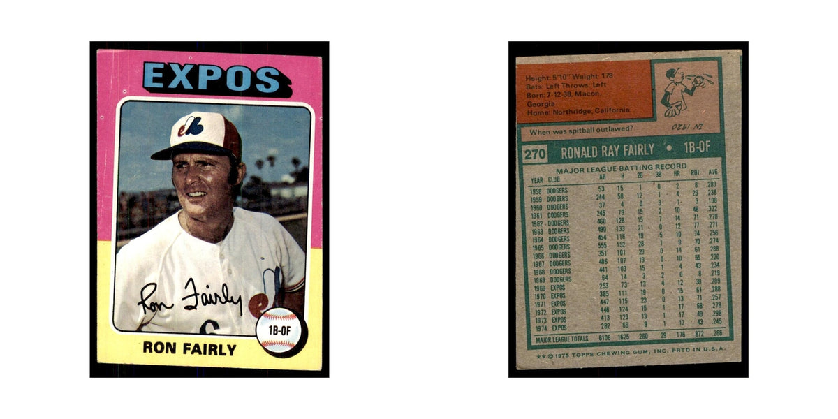 1975 Topps Ron Fairly Montreal Expos #270