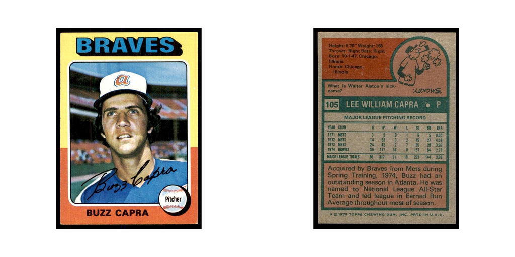 1975 Topps Buzz Capra Braves #105