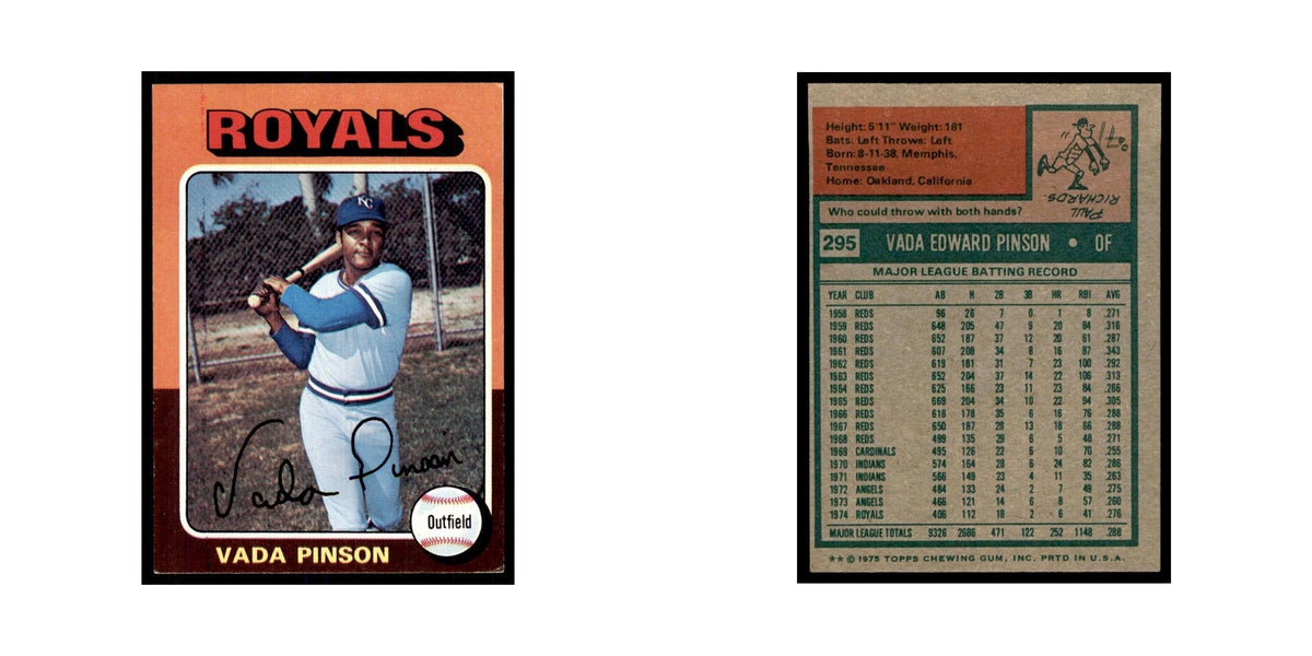1975 Topps Vada Pinson Royals #295