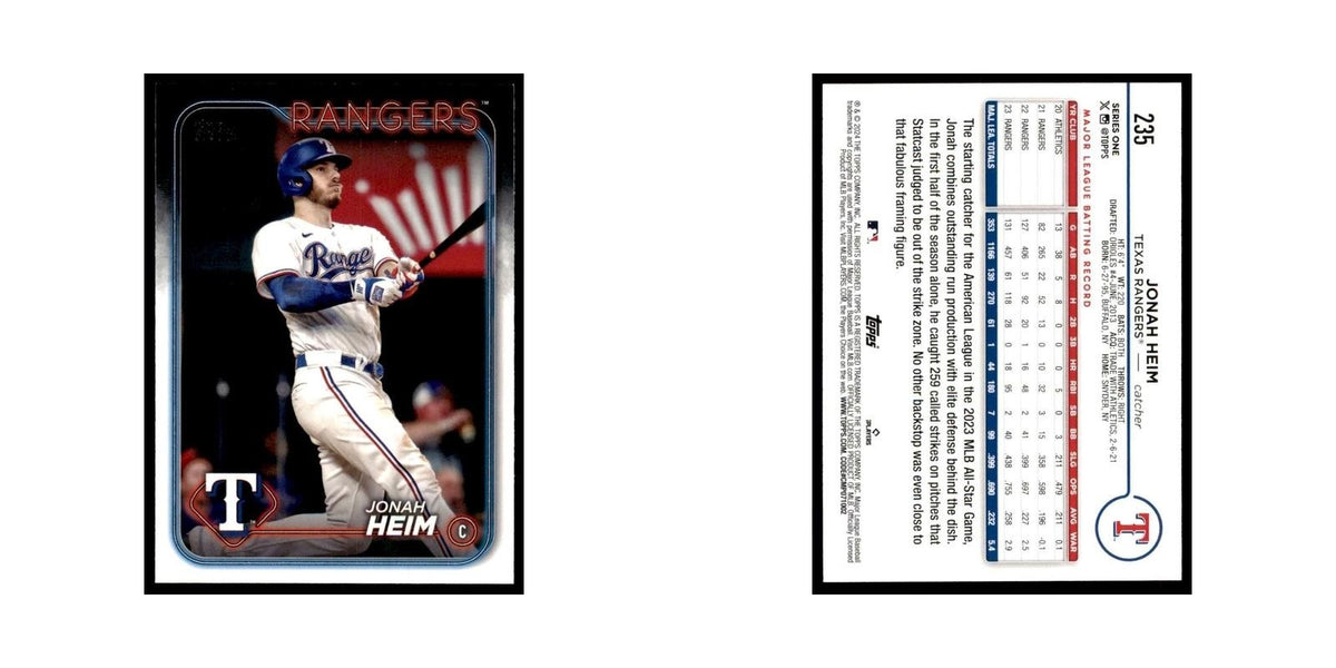 2024 Topps Series 1 Jonah Heim Rangers #235