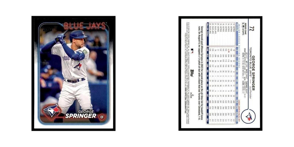 2024 Topps Series 1 George Springer Blue Jays #72