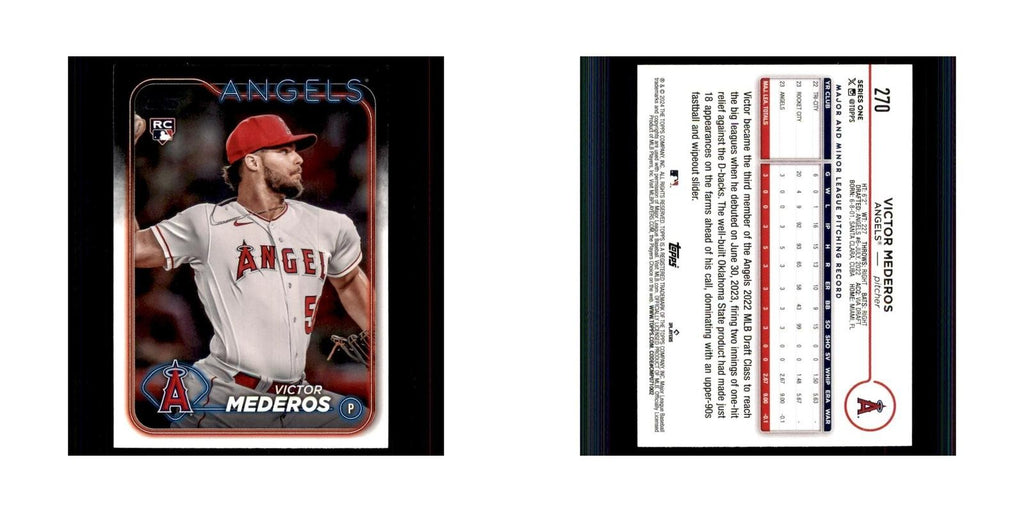 2024 Topps Series 1 Victor Mederos RC Angels #270
