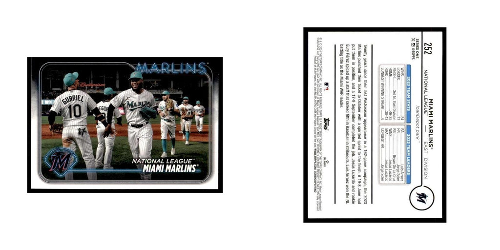 2024 Topps Series 1 Miami Marlins Marlins #252