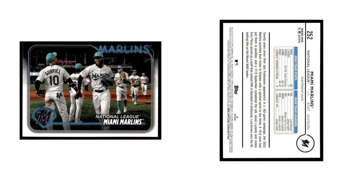 2024 Topps Series 1 Miami Marlins Marlins #252