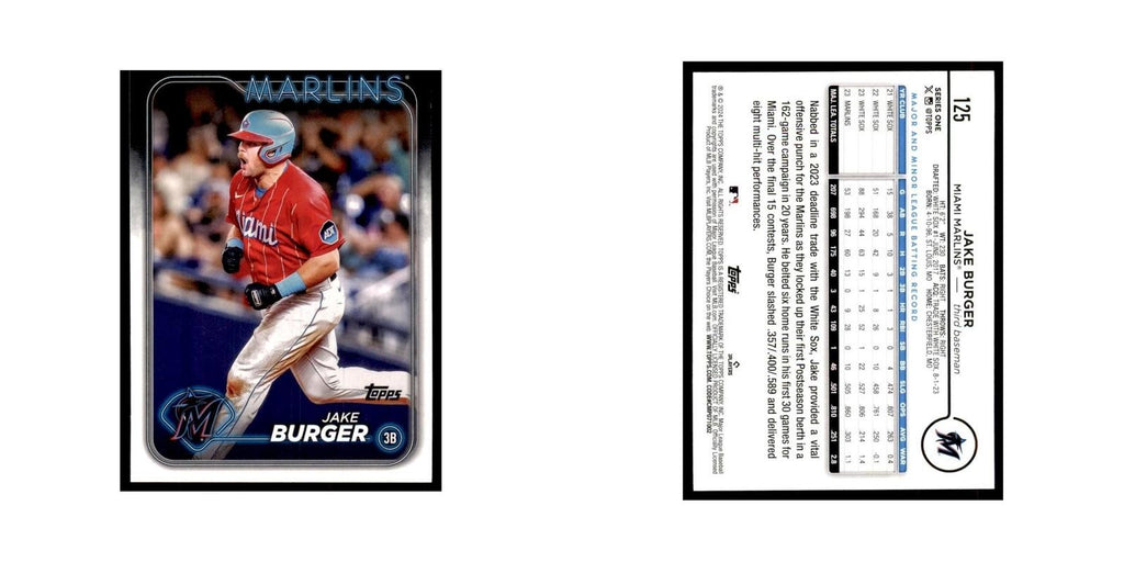 2024 Topps Series 1 Jake Burger Marlins #125