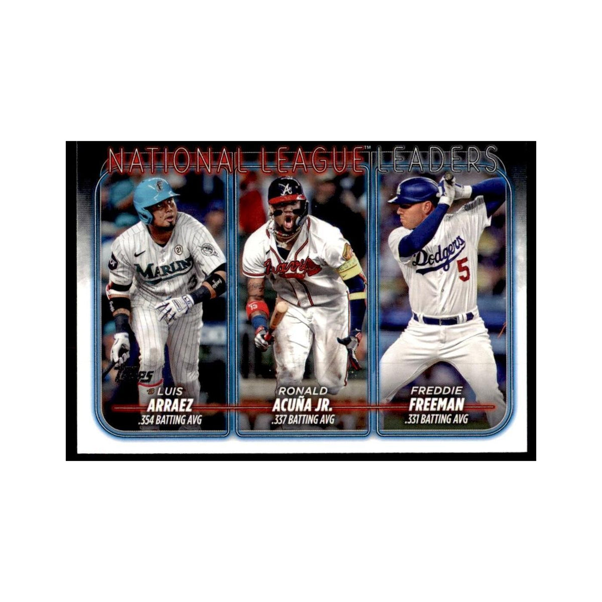 2024 Luis Arraez / Ronald Acuna Jr. / Freddie Freeman 1 NL Batting Average