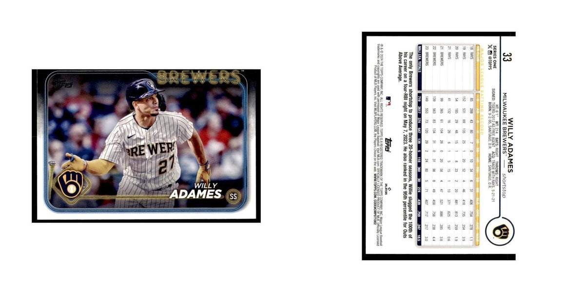 2024 Topps Series 1 Willy Adames Brewers #33