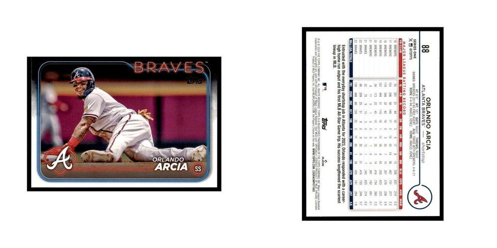 2024 Topps Series 1 Orlando Arcia Braves #88