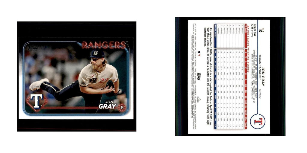 2024 Topps Series 1 Jon Gray Rangers #16