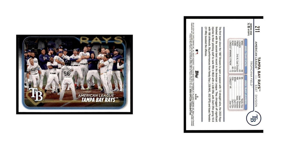 2024 Topps Series 1 Tampa Bay Rays Rays #211