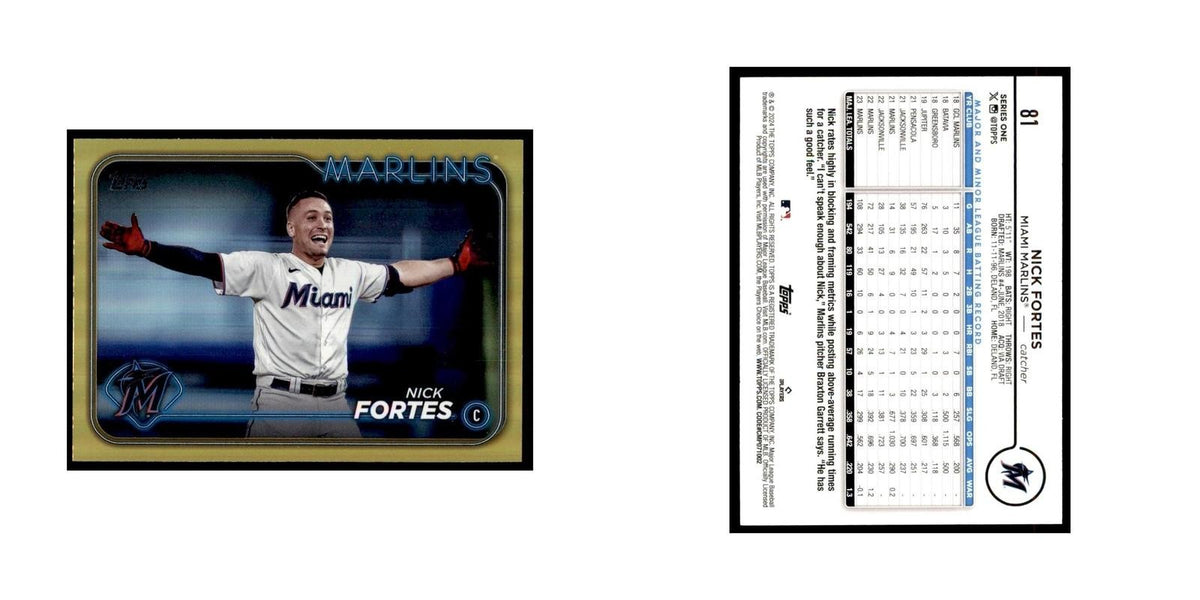 2024 Topps Series 1 Nick Fortes RC Marlins #81