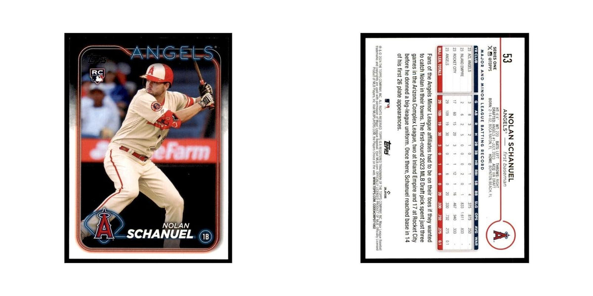 2024 Topps Series 1 Nolan Schanuel RC Angels #53