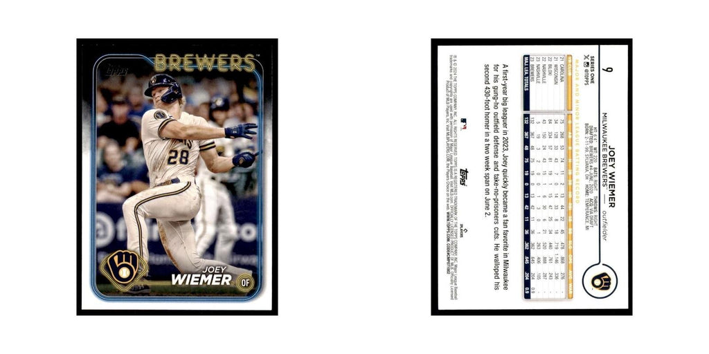 2024 Topps Series 1 Joey Wiemer Brewers #9
