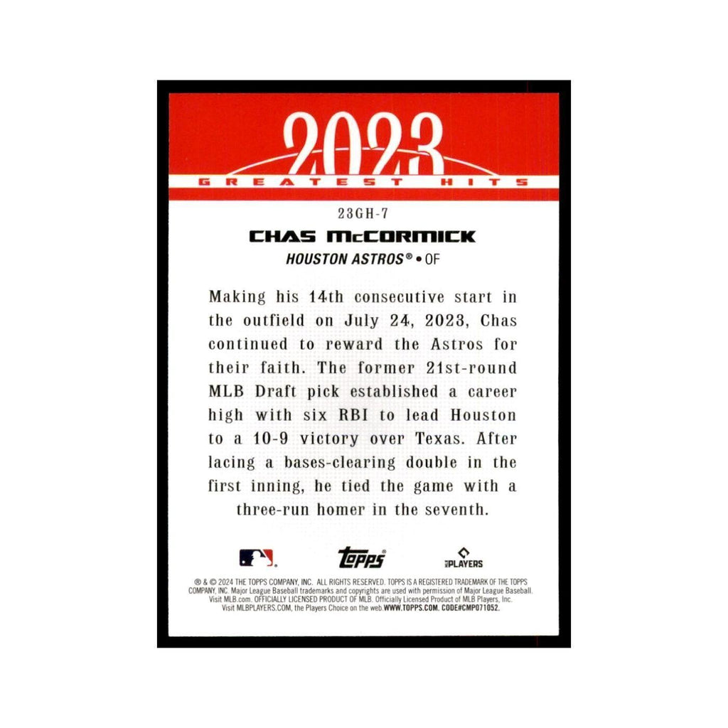 2024 Topps Series 1 Chas McCormick Astros #23GH-7