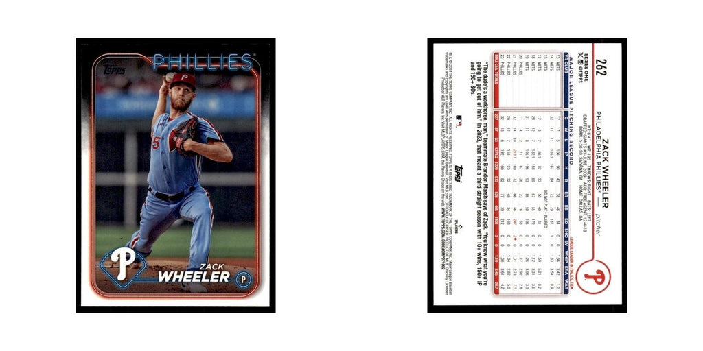 2024 Topps Series 1 Zack Wheeler Phillies #262
