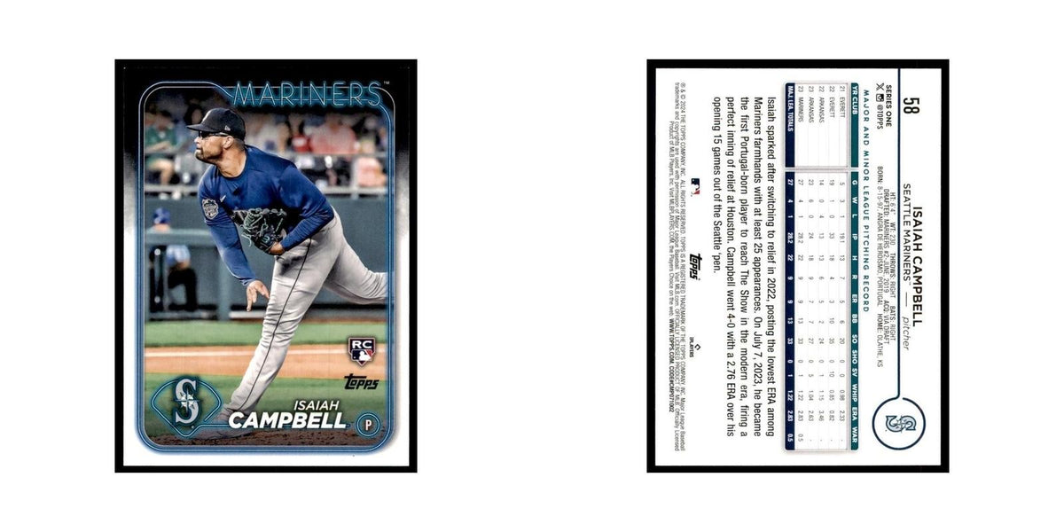 2024 Topps Series 1 Isaiah Campbell RC Mariners #58