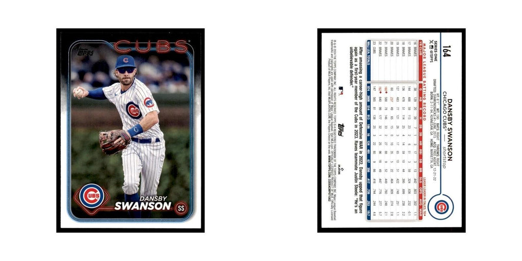 2024 Topps Series 1 Dansby Swanson Cubs #164