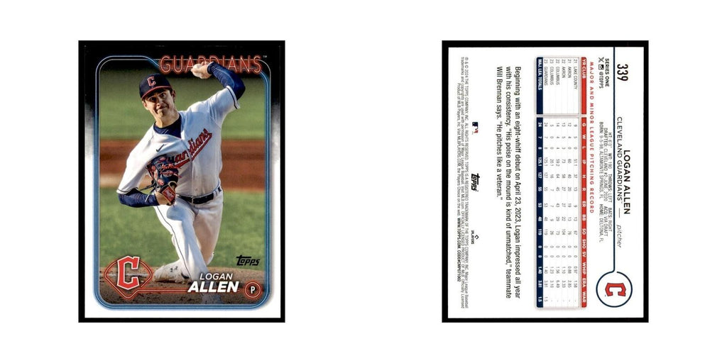 2024 Topps Series 1 Logan Allen Guardians #339