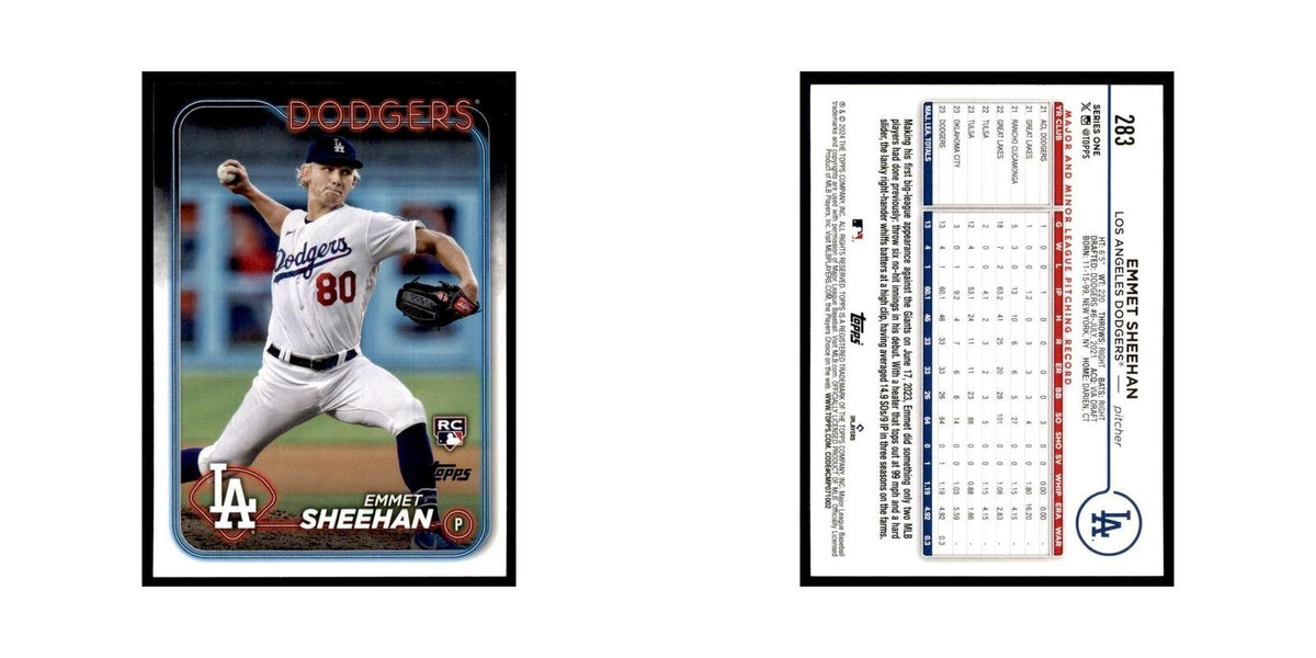 2024 Topps Series 1 Emmet Sheehan RC Dodgers #283