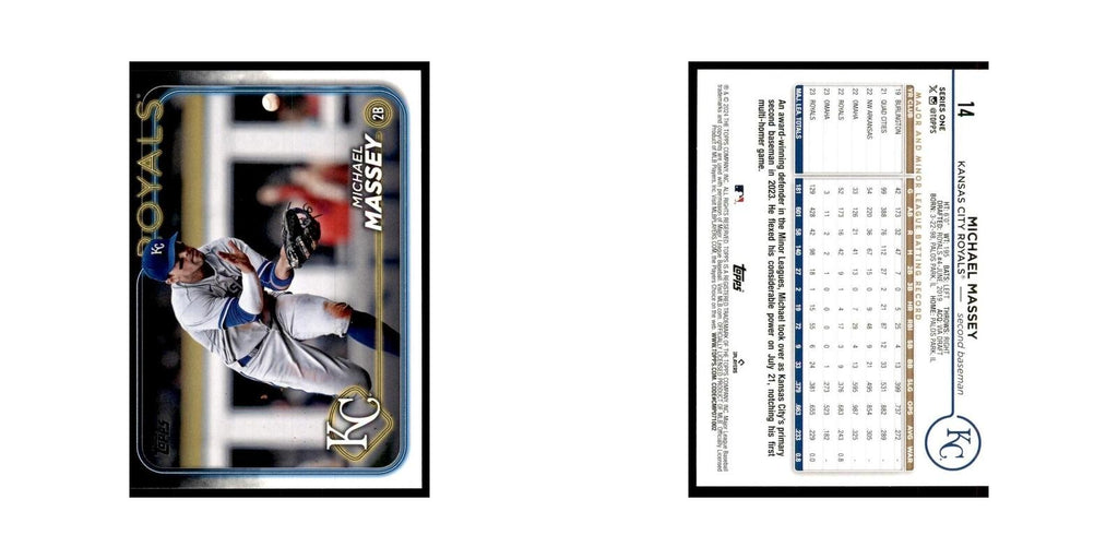 2024 Topps Series 1 Michael Massey Royals #14