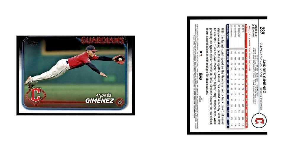 2024 Topps Series 1 Andres Gimenez 1 Guardians #289