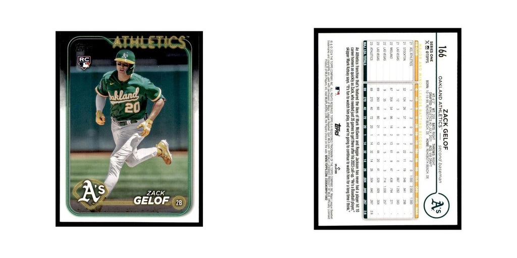 2024 Topps Series 1 Zack Gelof RC Athletics #166