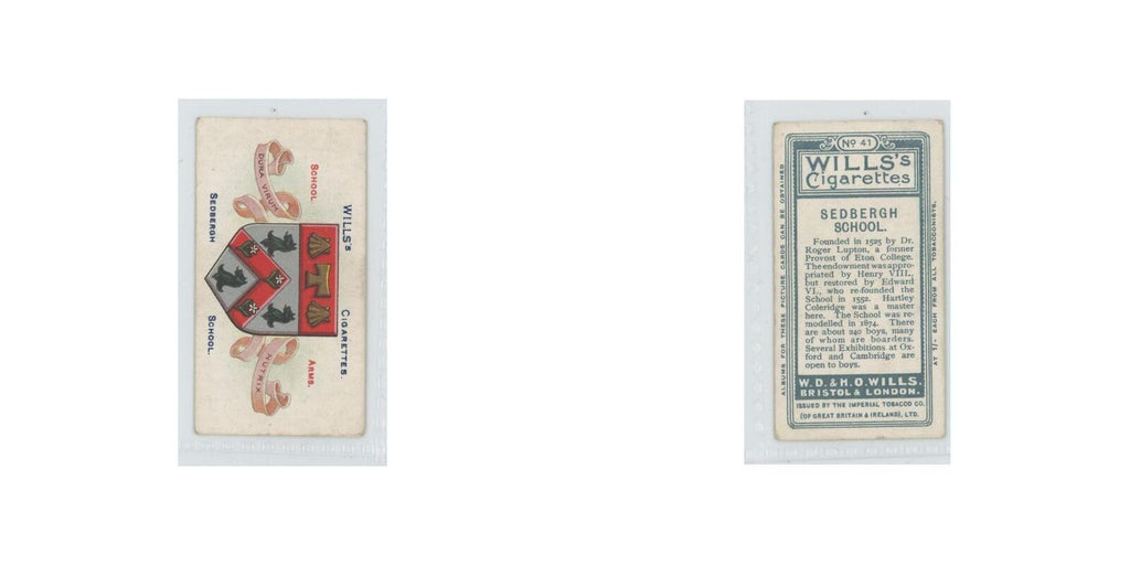 1907 Wills's Cigarettes School Sedbergh School #41