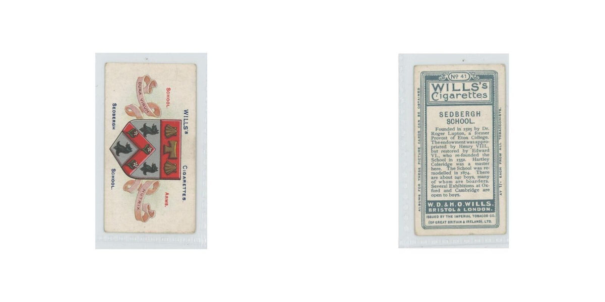 1907 Wills's Cigarettes School Sedbergh School #41