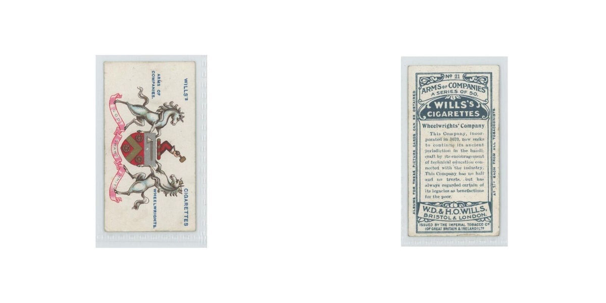 1913 Wills's Cigarettes Arms of Companies Wheelwrights' #21