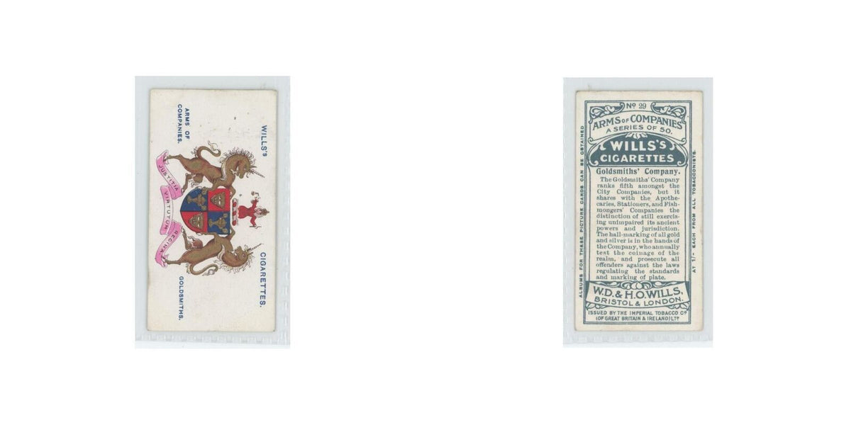 1913 Wills's Cigarettes Arms of Companies Goldsmiths' #29