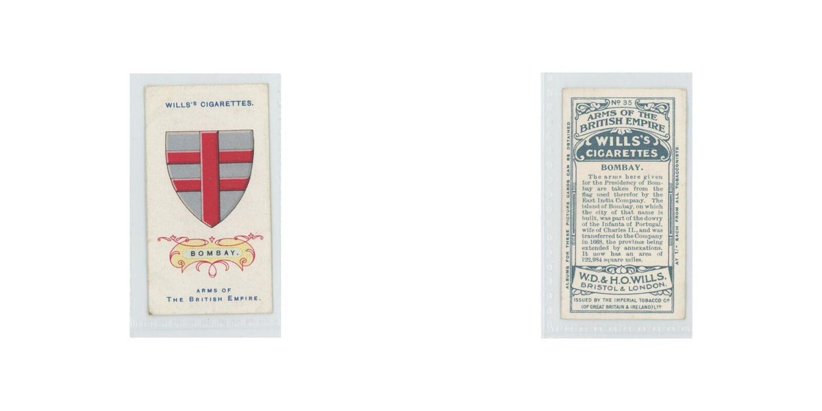 1910 Wills's Cigarettes Arms of British Empire Bombay #35