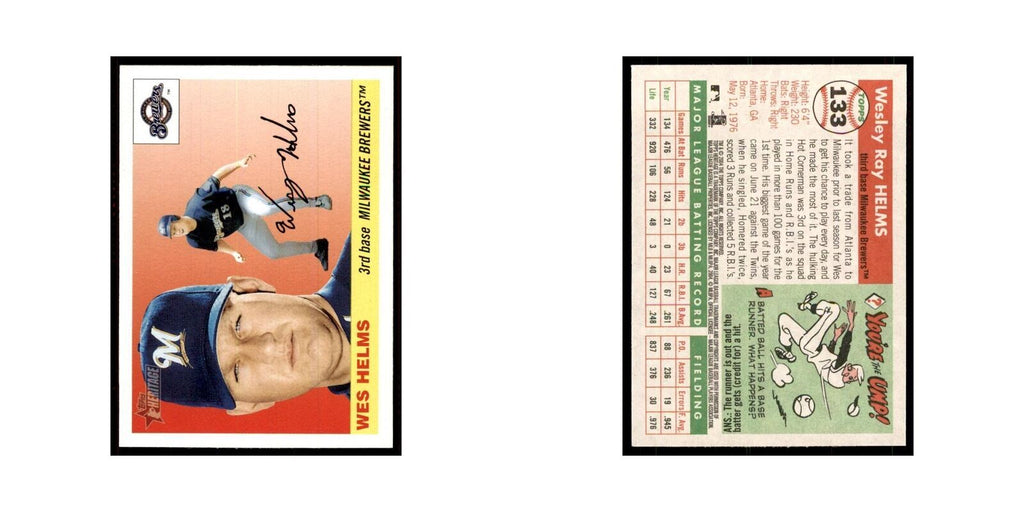 2004 Topps Heritage Wes Helms Brewers #133