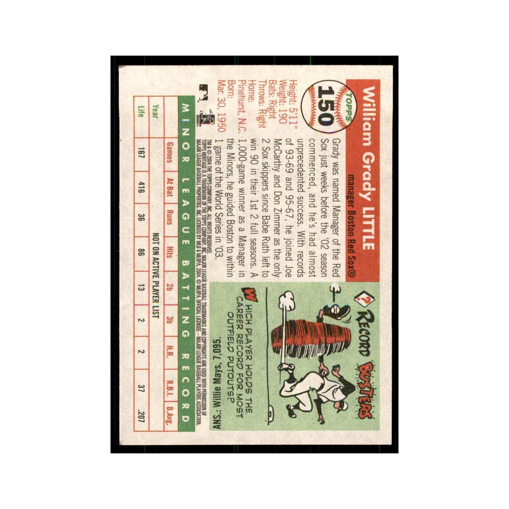 2004 Topps Heritage Grady Little Red Sox #150