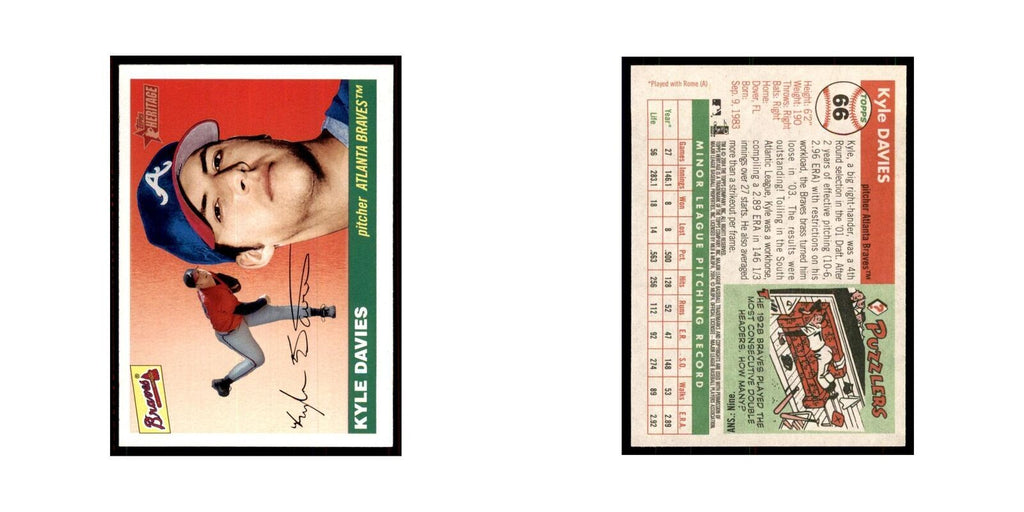 2004 Topps Heritage Kyle Davies RC Braves #66