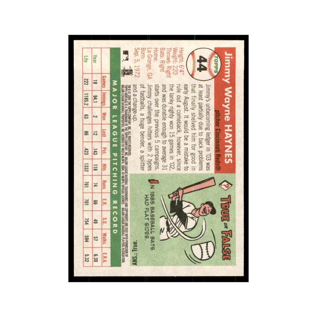 2004 Topps Heritage Jimmy Haynes Reds #44