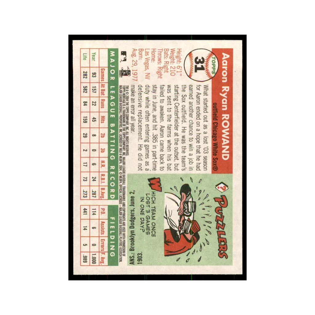 2004 Topps Heritage Aaron Rowand White Sox #31