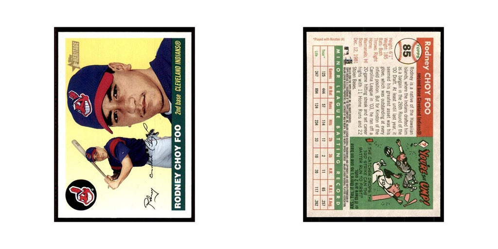 2004 Topps Heritage Rodney Choy Foo Indians #85