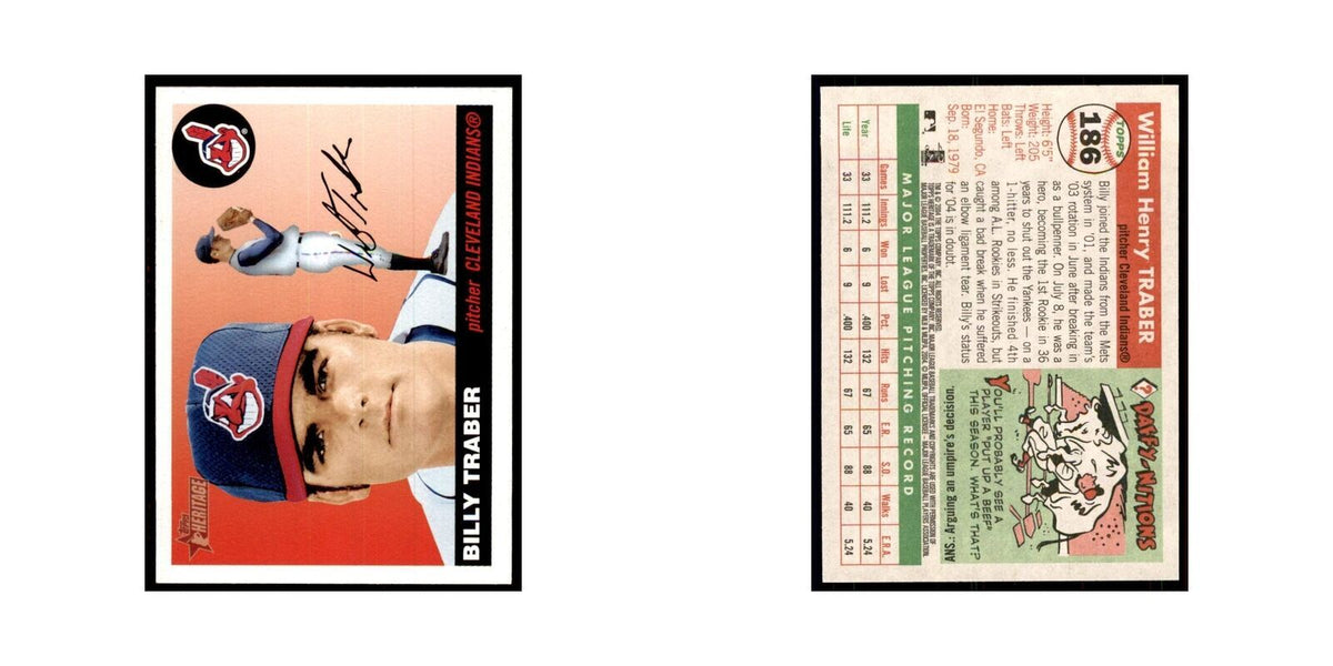 2004 Topps Heritage Billy Traber Indians #186
