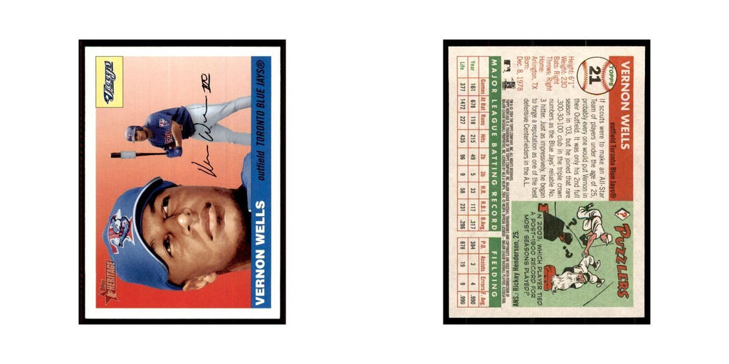 2004 Topps Heritage Vernon Wells Blue Jays #21