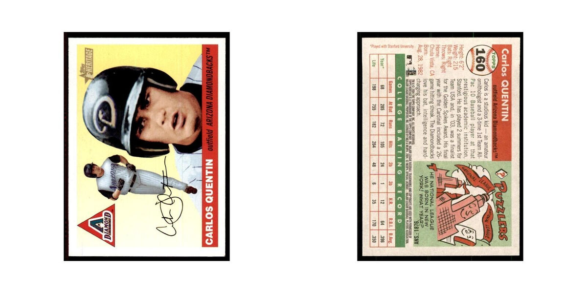 2004 Topps Heritage Carlos Quentin RC Diamondbacks #160