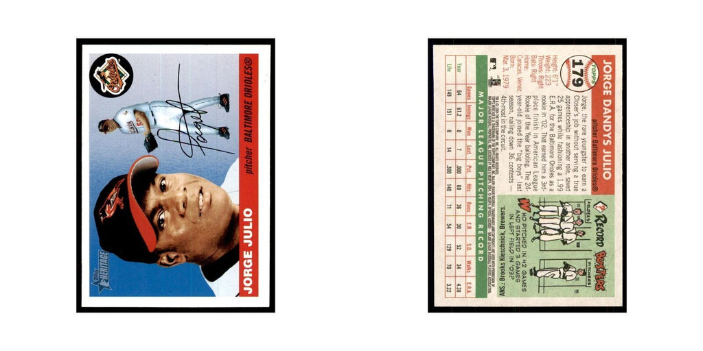 2004 Topps Heritage Jorge Julio Orioles #179