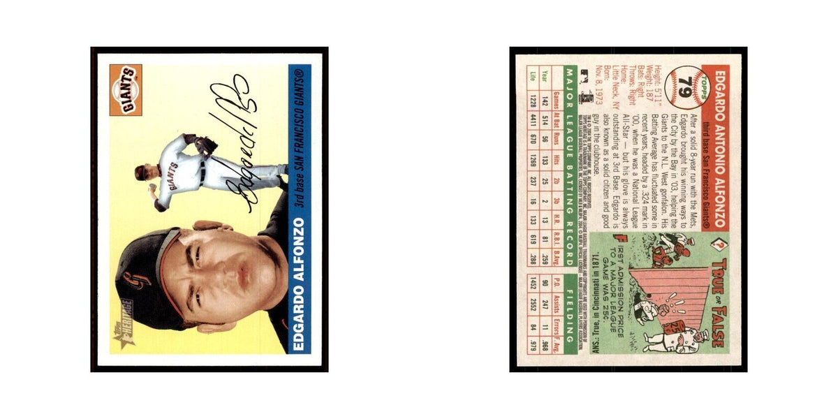 2004 Topps Heritage Edgardo Alfonzo Giants #79