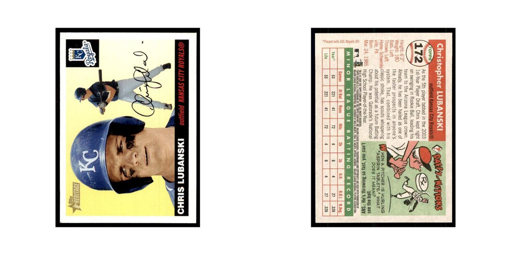 2004 Topps Heritage Chris Lubanski Royals #172