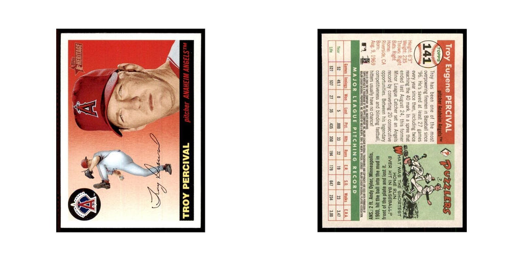 2004 Topps Heritage Troy Percival Angels #141