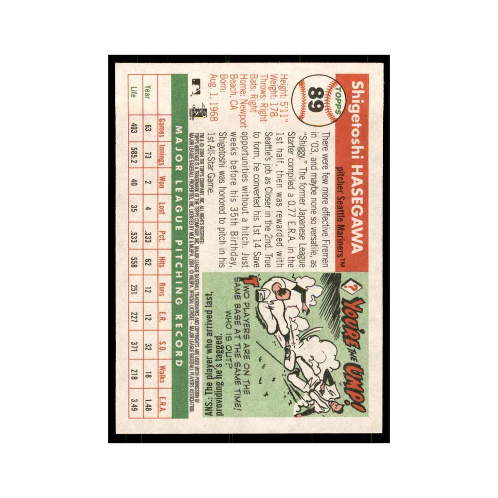 2004 Topps Heritage Shigetoshi Hasegawa Mariners #89