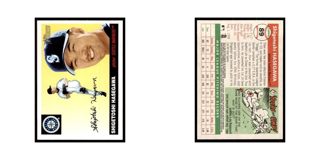 2004 Topps Heritage Shigetoshi Hasegawa Mariners #89