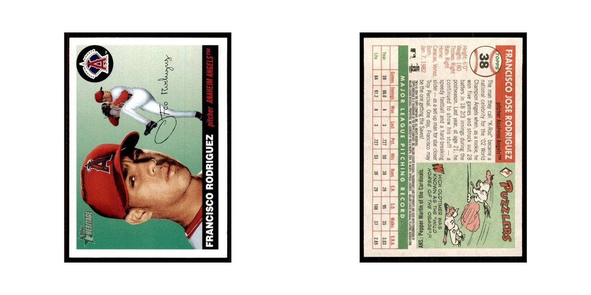 2004 Topps Heritage Francisco Rodriguez Angels #38