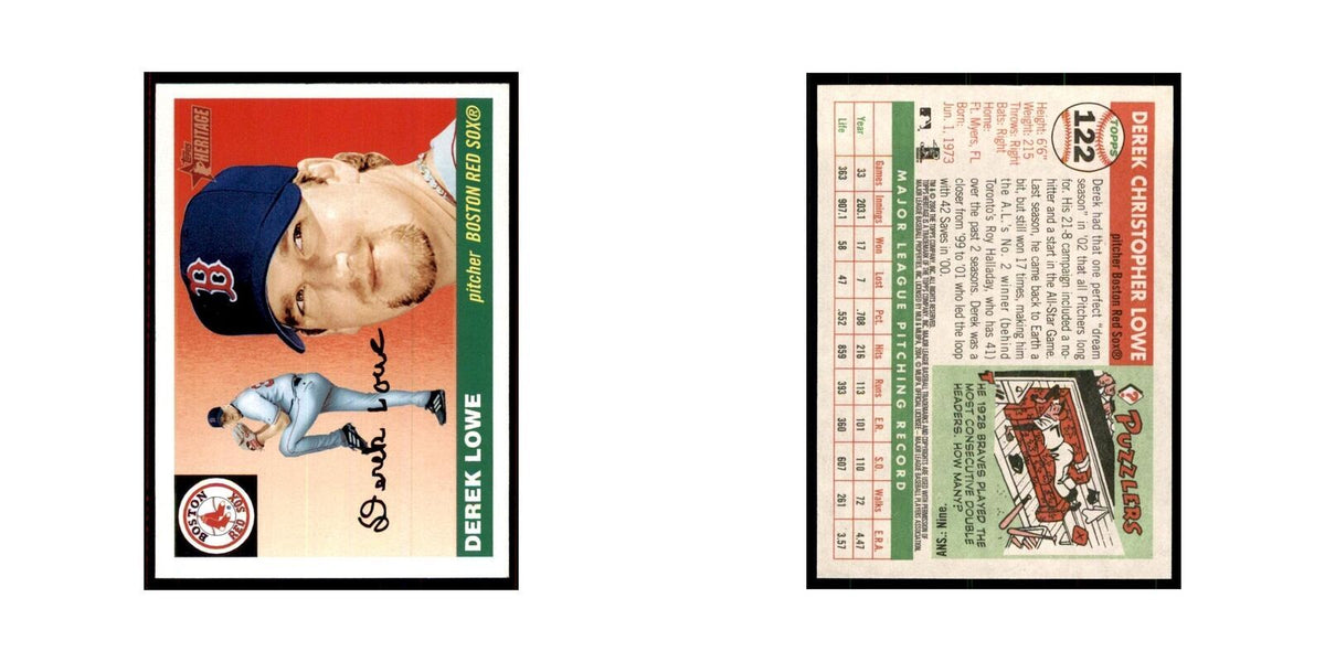 2004 Topps Heritage Derek Lowe Red Sox #122